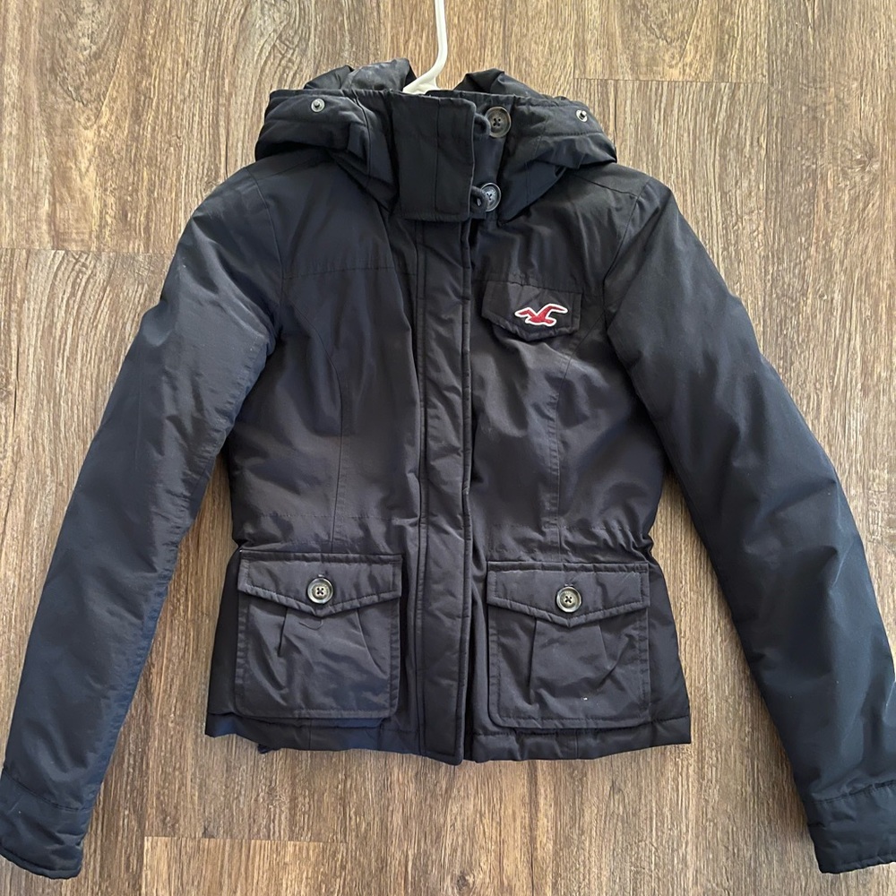 Hollister Womens All Weather Navy Blue Coat Jacket Parka - Extra Small XS